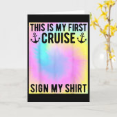 Mijn Eerste Cruise Teken Mijn Shirt Kids Tie Dye E Kaart (Gele Bloem)