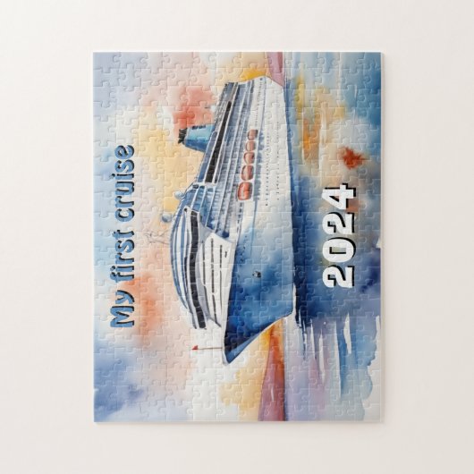 Mijn eerste cruise waterverf legpuzzel (Verticaal)