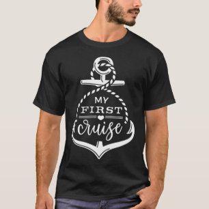 Mijn eerste cruiseschip anker cruisen varen vakant t-shirt