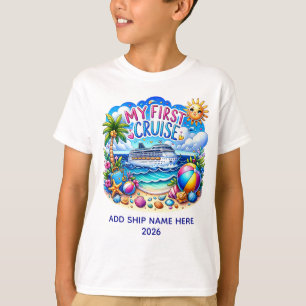 Mijn eerste cruiseschip strand Kinder Shirt