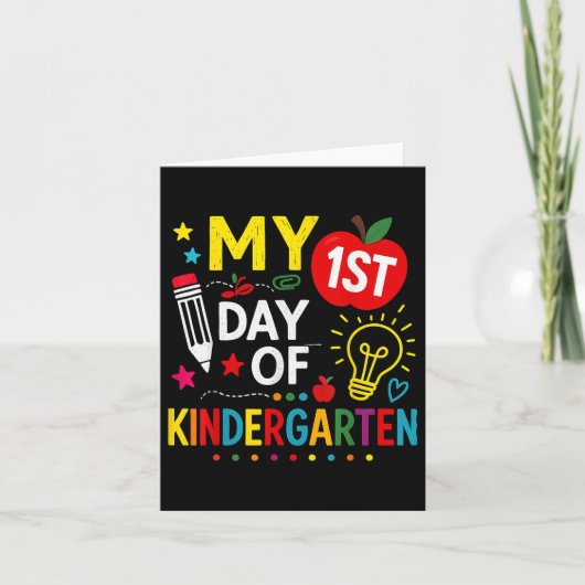 Mijn eerste dag op de kleuterschool, de eerste dag kaart (Voorkant)