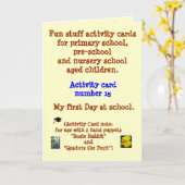 Mijn eerste Dag op School Kaart (Gele Bloem)