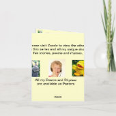 Mijn eerste Dag op School - rijm notakaart Kaart (Achterkant)