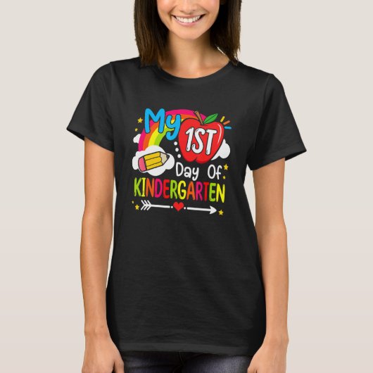 Mijn eerste dag van de kindertuin terug naar schoo t-shirt (Voorkant)