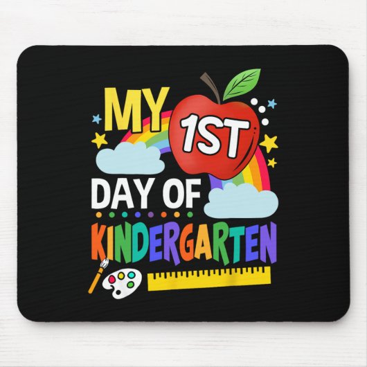 Mijn eerste dag van de kleuterschool Leuke kleurri Muismat (Voorkant)