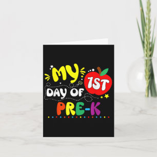 Mijn Eerste Dag Voorschools Leraar Kinderen 1e Dag Kaart
