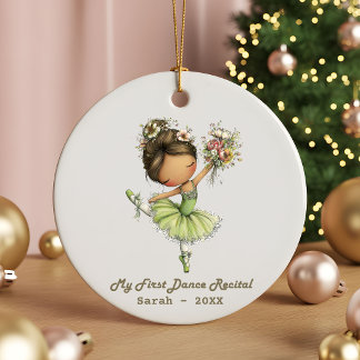 Mijn eerste dansrecital Persoonlijke balletornamen Keramisch Ornament