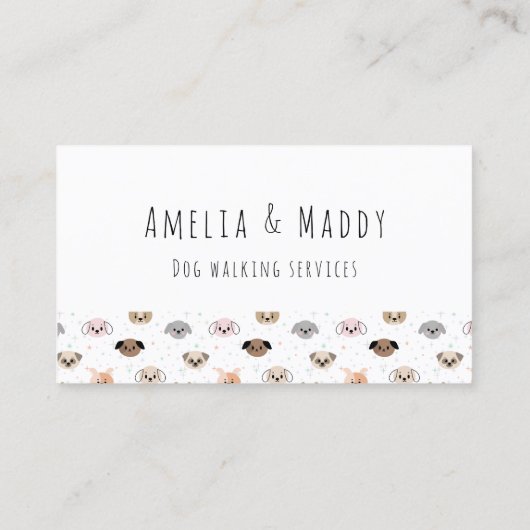 Mijn eerste Dog Walking business - Jonge Onderneme Visitekaartje (Achterkant)