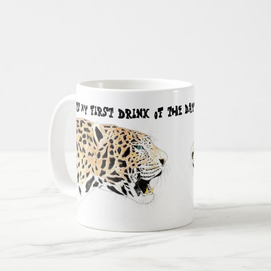 Mijn eerste drink van de dag koffiemok (Voorkant links)