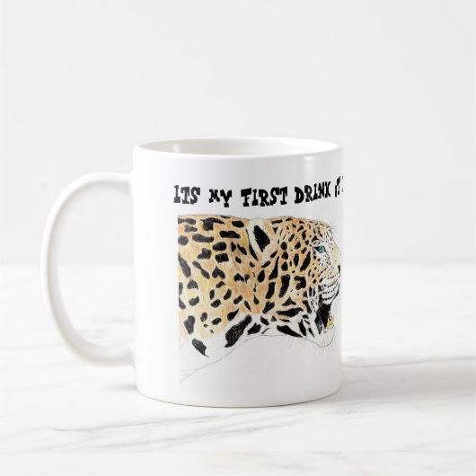 Mijn eerste drink van de dag koffiemok (Links)