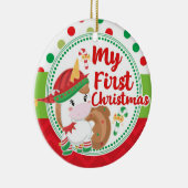 Mijn eerste eerste eerste kerstkerstfeest, Elf Uni Keramisch Ornament (Rechts)