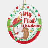 Mijn eerste eerste eerste kerstkerstfeest, Elf Uni Keramisch Ornament (Links)