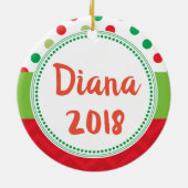 Mijn eerste eerste eerste kerstkerstfeest, Elf Uni Keramisch Ornament (Achterkant)