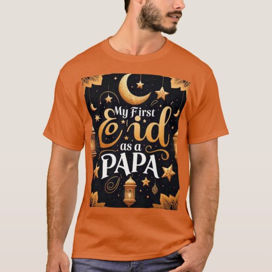 Mijn eerste Eid als Papa - Mannen Tshirt (Voorkant)