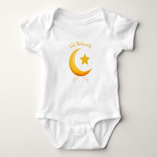 Mijn eerste Eid Ramadan Moon Islam Baby Bodysuit (Voorkant)