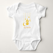 Mijn eerste Eid Ramadan Moon Islam Baby Bodysuit (Voorkant)