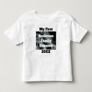 Mijn eerste familie reünie Black White Falling Wat Kinder Shirts