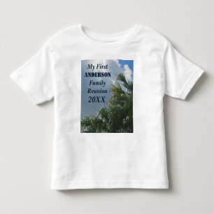 Mijn eerste familiereünie Palm Trees Beach Kinder Shirts