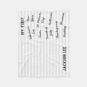 "Mijn eerste feestdag" Milestone Baby Blanket Fleece Deken (Voorkant)
