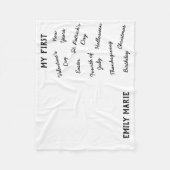"Mijn eerste feestdag" Milestone Baby Blanket Fleece Deken (Voorkant)