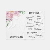 "Mijn eerste feestdag" Milestone Baby Blanket Fleece Deken (Voorkant (Horizontaal))