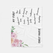 "Mijn eerste feestdag" Milestone Baby Blanket Fleece Deken (Voorkant)