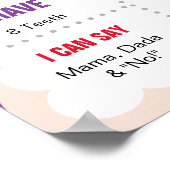 Mijn eerste Fiesta Birthday Girl 1 jaar oud gebaar Poster (Hoek)