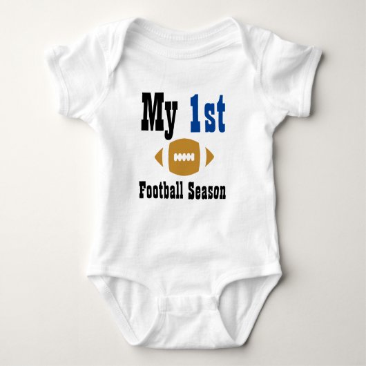 Mijn eerste Football Seizoen Baby Bodysuit (Voorkant)
