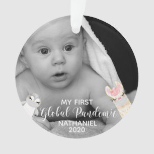 Mijn eerste Global Pandemic Baby 2020 Photo Animal Ornament