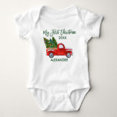 Mijn eerste groene kersttruckscript romper (Voorkant)