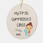 Mijn eerste gymnastiekklasse keramisch ornament (Links)