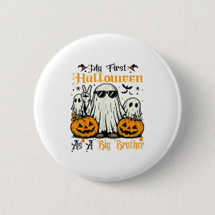 Mijn eerste Halloween als Big Brother Ghost Pumpki Ronde Button 5,7 Cm