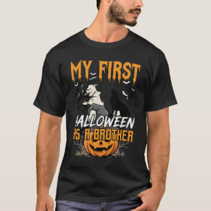 Mijn eerste Halloween als een broer Pumpkin Wolf T-shirt