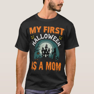 Mijn eerste Halloween als moeder spookhuis T-shirt