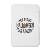 Mijn eerste Halloween als moeder Vintage Halloween Badmat (Voorkant Verticaal)