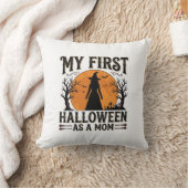 Mijn eerste Halloween als moeder Vintage Halloween Kussen (Deken)