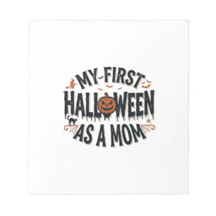 Mijn eerste Halloween als moeder Vintage Halloween Notitieblok