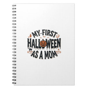 Mijn eerste Halloween als moeder Vintage Halloween Notitieboek