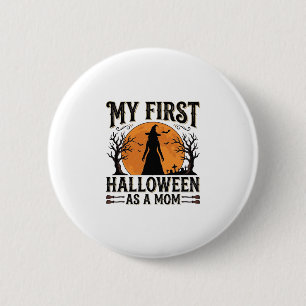 Mijn eerste Halloween als moeder Vintage Halloween Ronde Button 5,7 Cm
