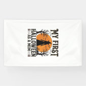 Mijn eerste Halloween als moeder Vintage Halloween Spandoek (Horizontaal)