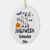 mijn eerste halloween baby boe met een aangepaste  keramisch ornament (Rechts)