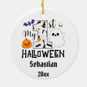 mijn eerste halloween baby boe met een aangepaste  keramisch ornament (Achterkant)