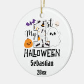 mijn eerste halloween baby boo , aangepaste naam & keramisch ornament (Links)