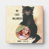 Mijn eerste HALLOWEEN Baby Foto Black Cat Fotoplaat (Voorkant)