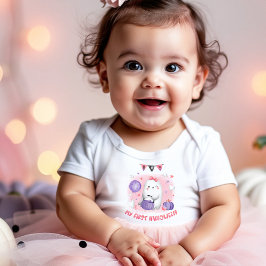 Mijn eerste Halloween babymet een little boo body  Romper