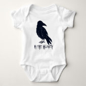 Mijn eerste Halloween Black Crow Silhouette Romper (Voorkant)
