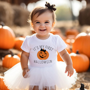 Mijn eerste Halloween Boog Pompoen Baby Meisje
