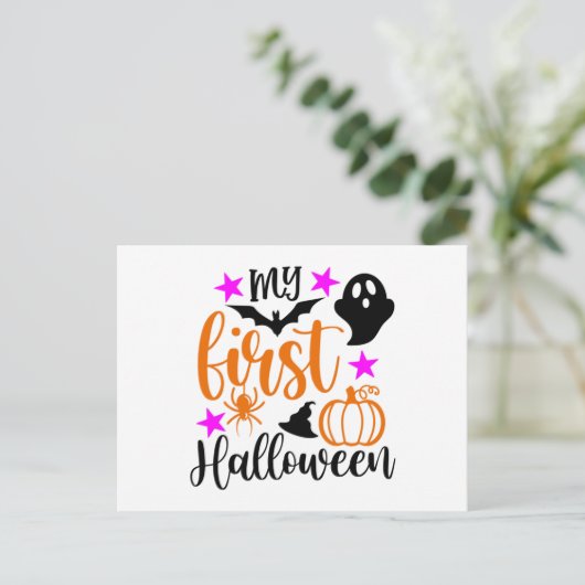 Mijn eerste halloween briefkaart (Staand voorkant)
