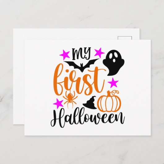 Mijn eerste halloween briefkaart (Voorkant / Achterkant)