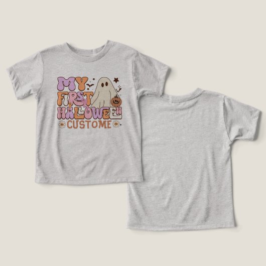 Mijn eerste Halloween Custome Pumpkin Ghost Groovy (Ontwerp Voorkant & Achterkant)